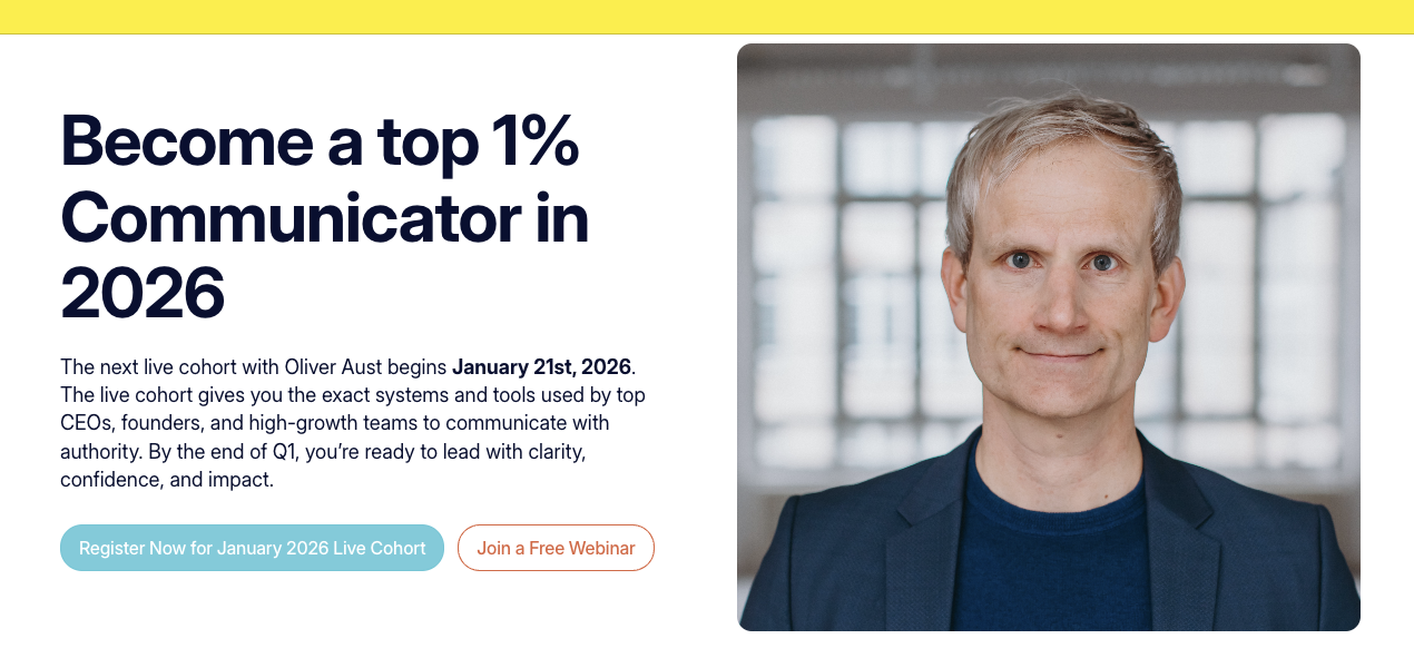 Marketing Consultant for Oliver Aust and Speak Like a CEO Academy and Show